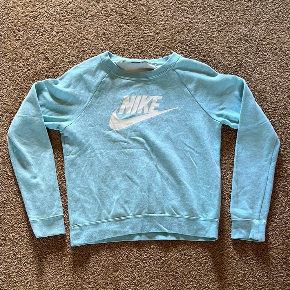 Nike Sky Blue Crewneck with White Logo